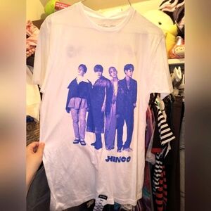 SHINee Kpop Korean Band Coconuts by Matisse White and Purple Graphic Tee
